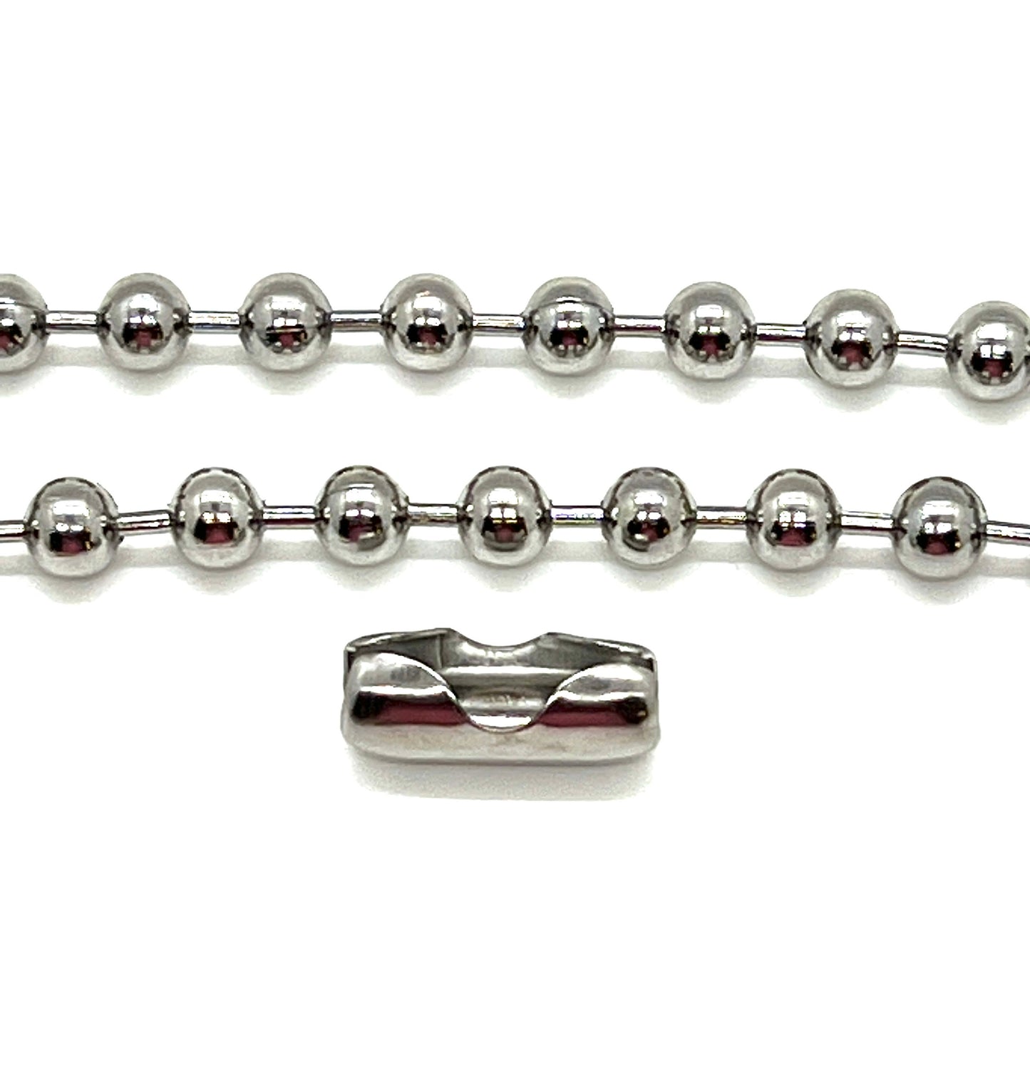 8mm Oversized Ball Chain Necklace, Stainless Steel