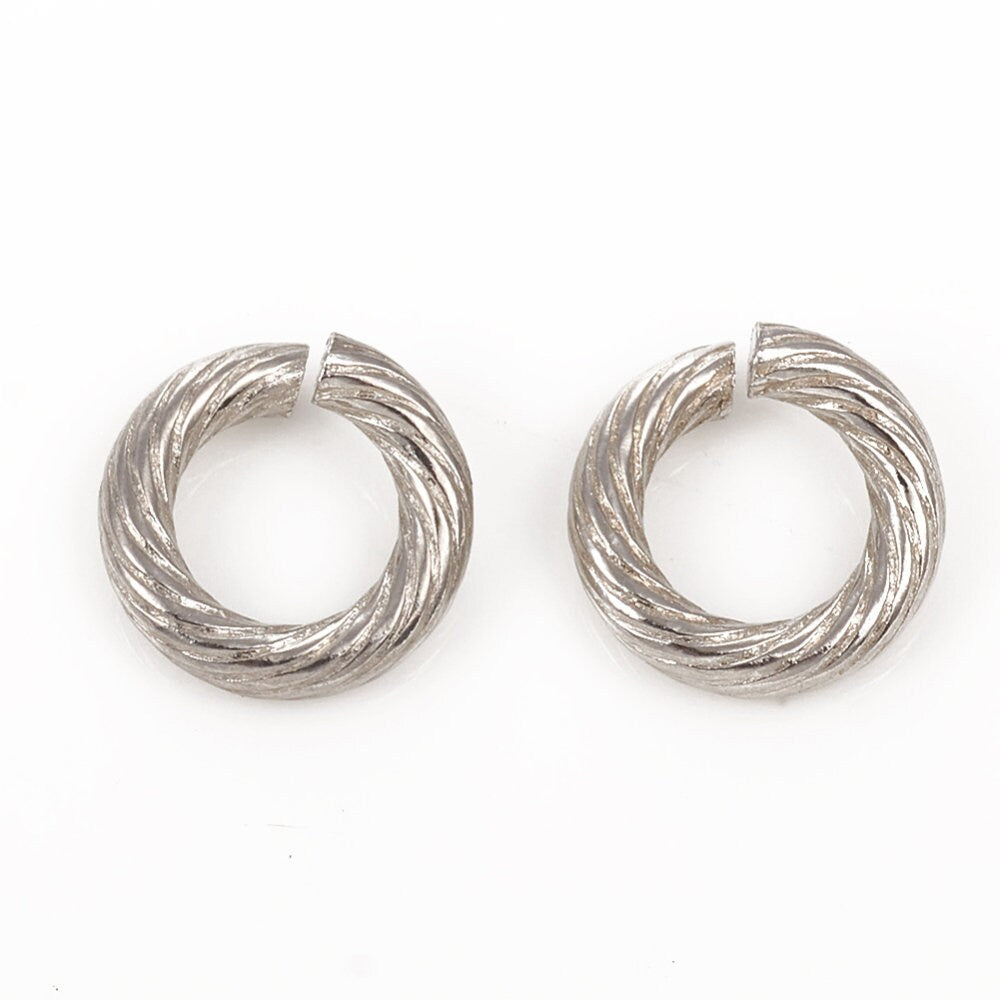 10-Extra Heavy Duty 12 Gauge Jump Ring, Stainless Steel - SS024-JR