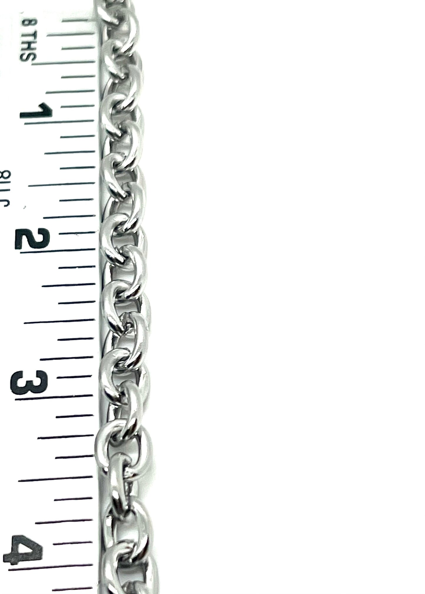 10x8mm Oval Chain, Stainless Steel
