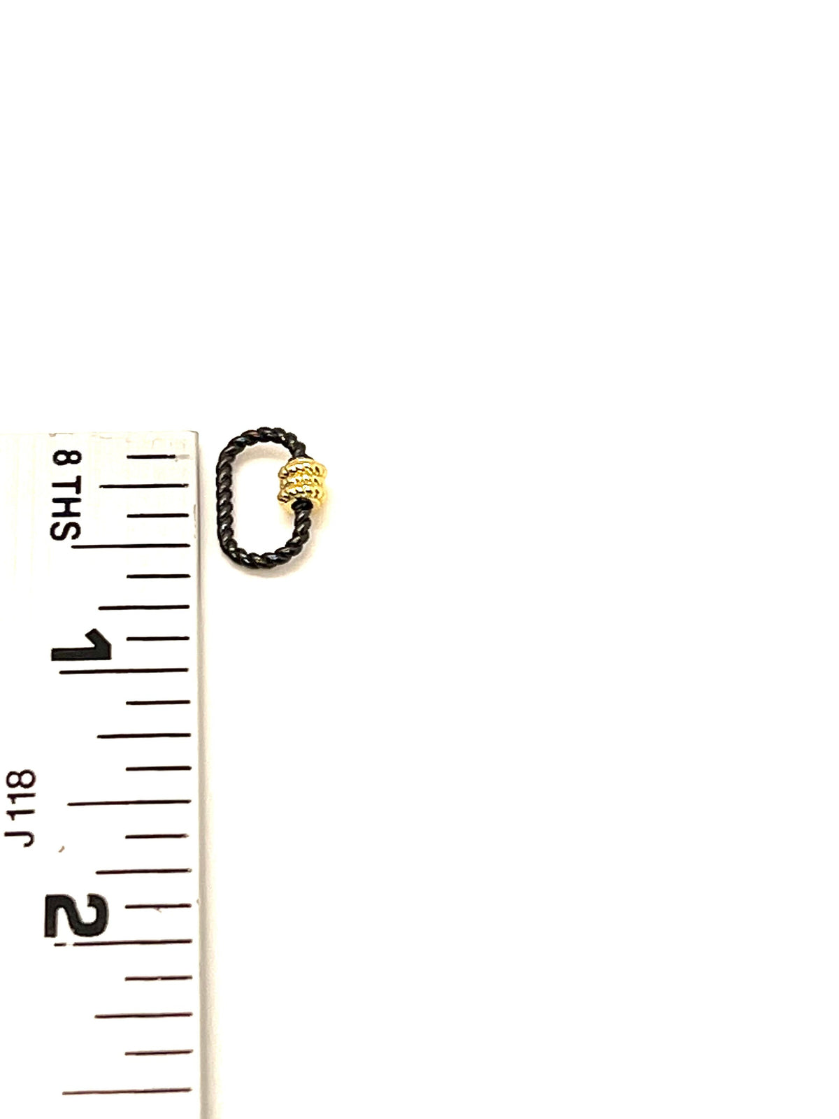 Gunmetal Screw Carabiner Locking Clasp, Shiny 18k Gold Plated - SY087