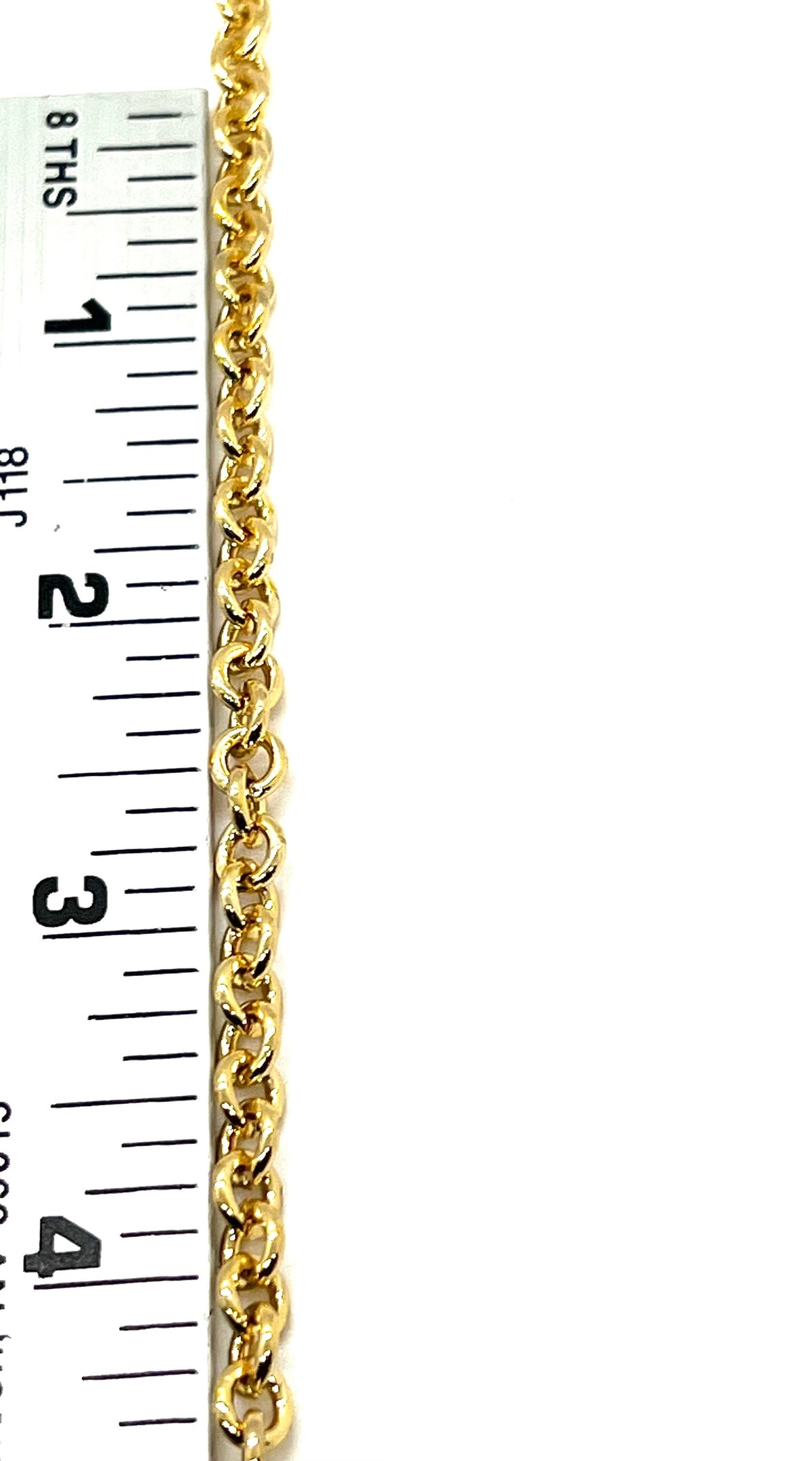6x5mm Oval Cable Chain, Shiny 18k Gold Plated