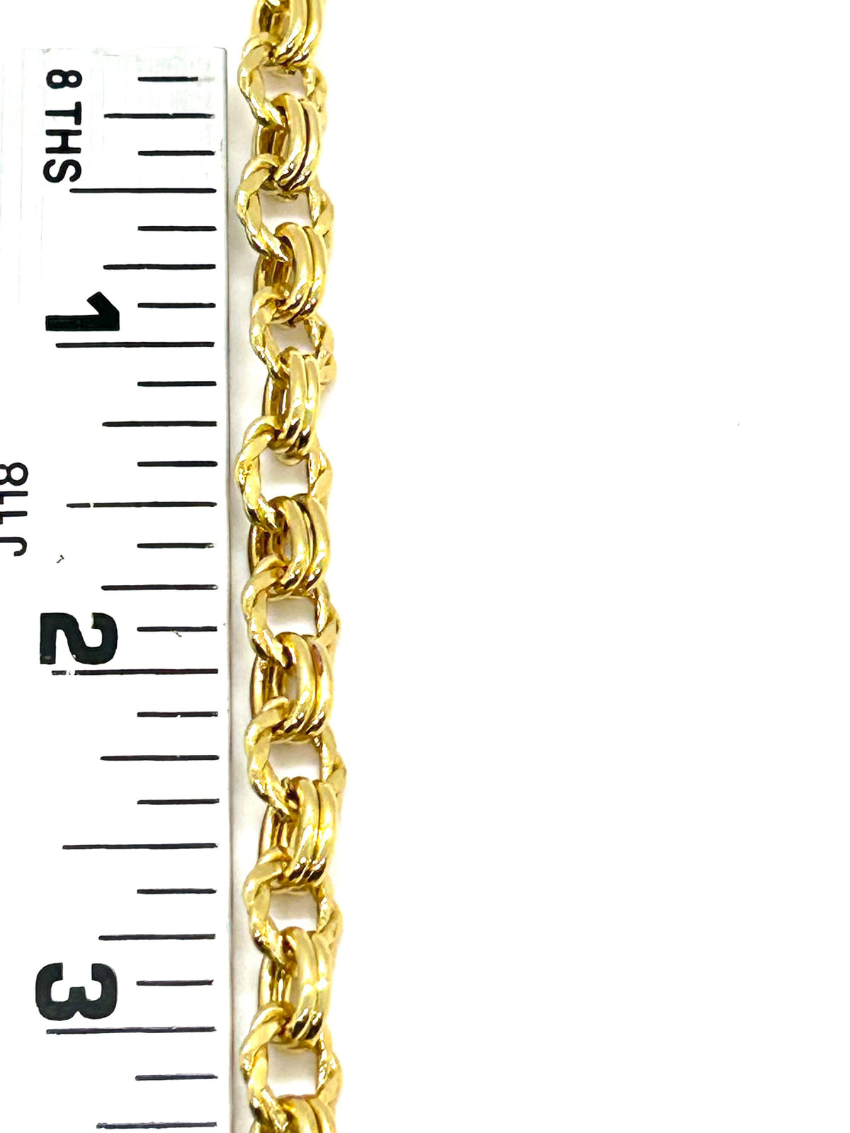 Large Link Cable Chain, 18k Shiny Gold Plated