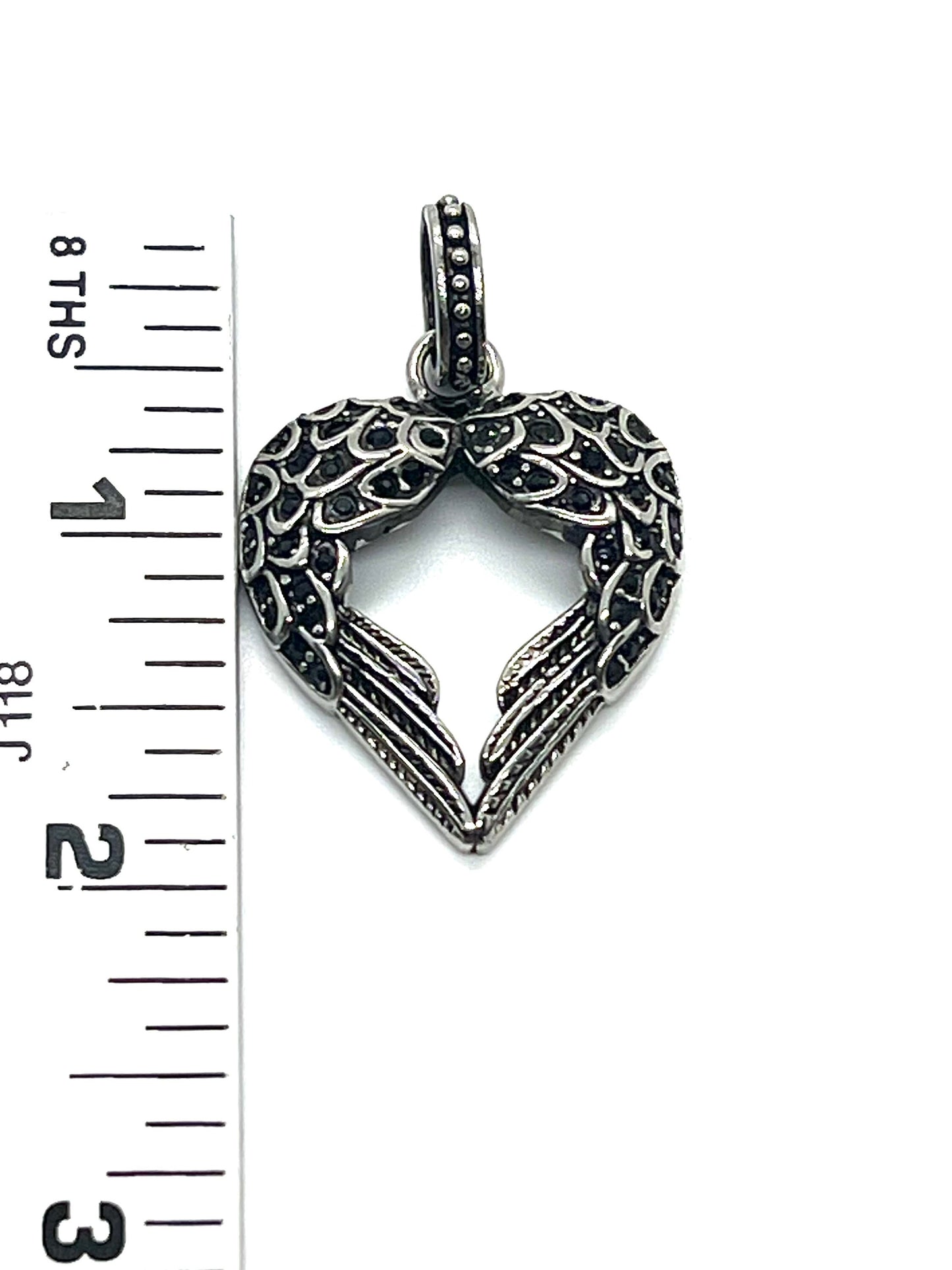 Large Heart with Wings, Stainless Steel - SS042,SS045