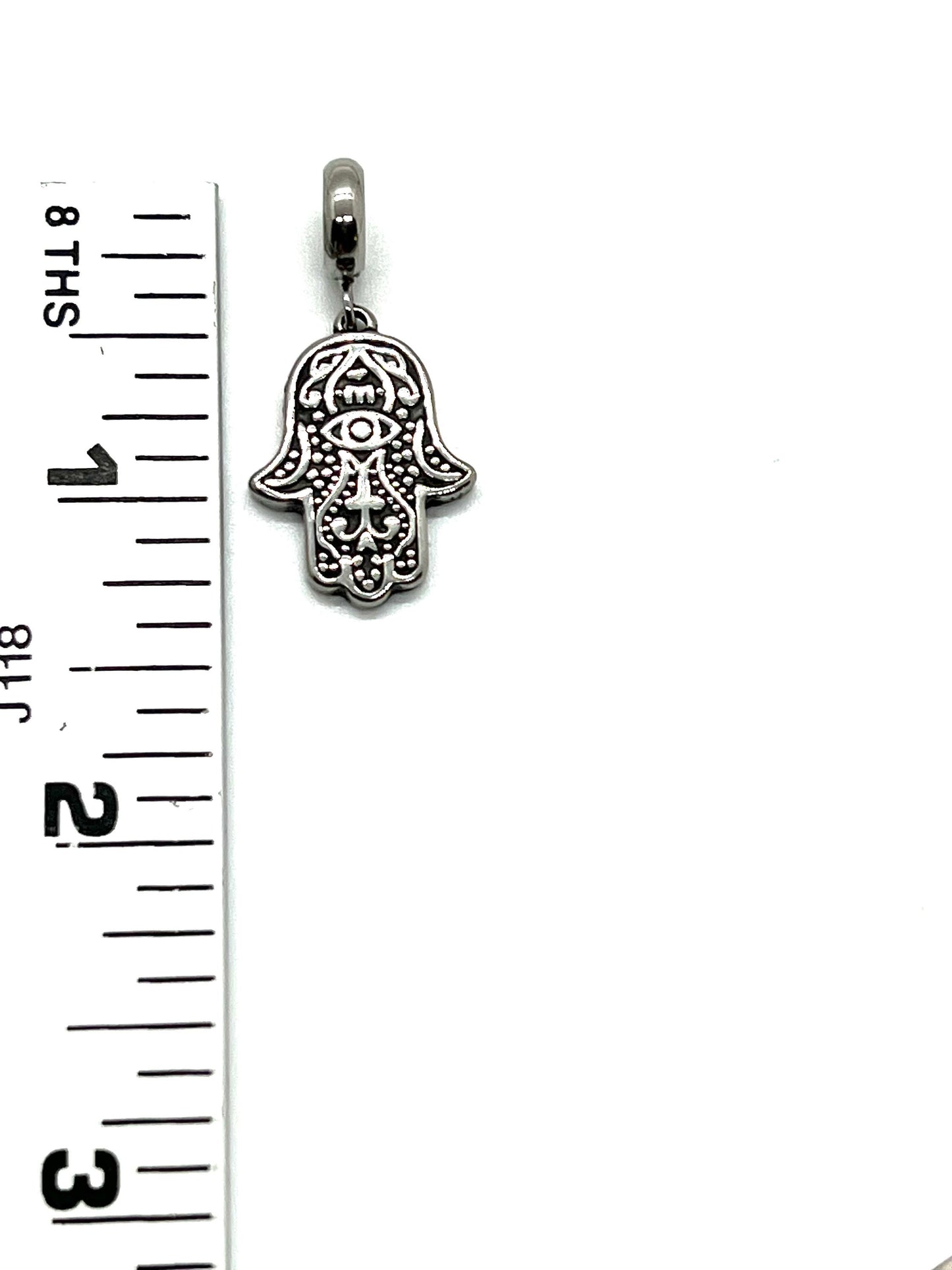 Hamsa Hand Charm, Stainless Steel - SS033