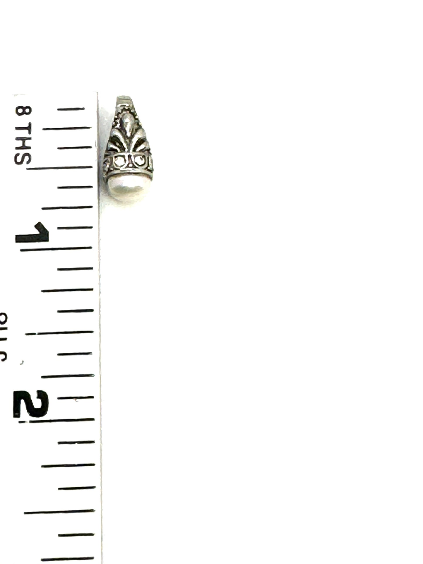 Freshwater Relevo Pearl Teardrop, Stainless Steel - SS034