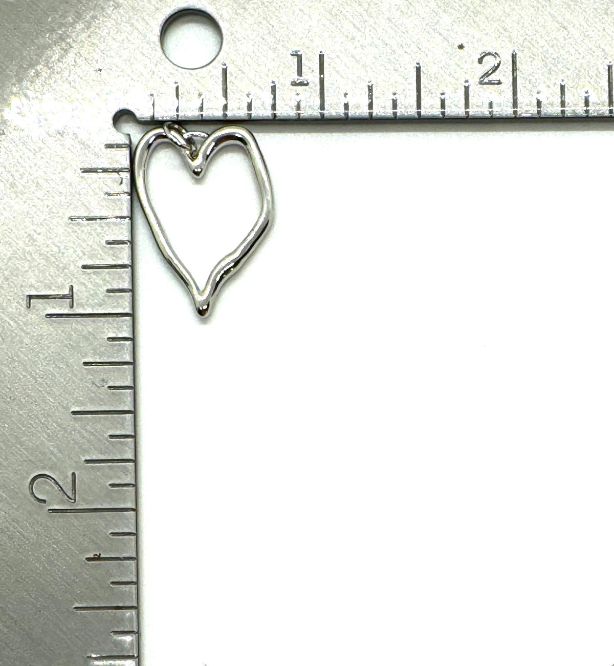 Elongated Organic Heart Pendant, Shiny 18k Gold Plated - SY057
