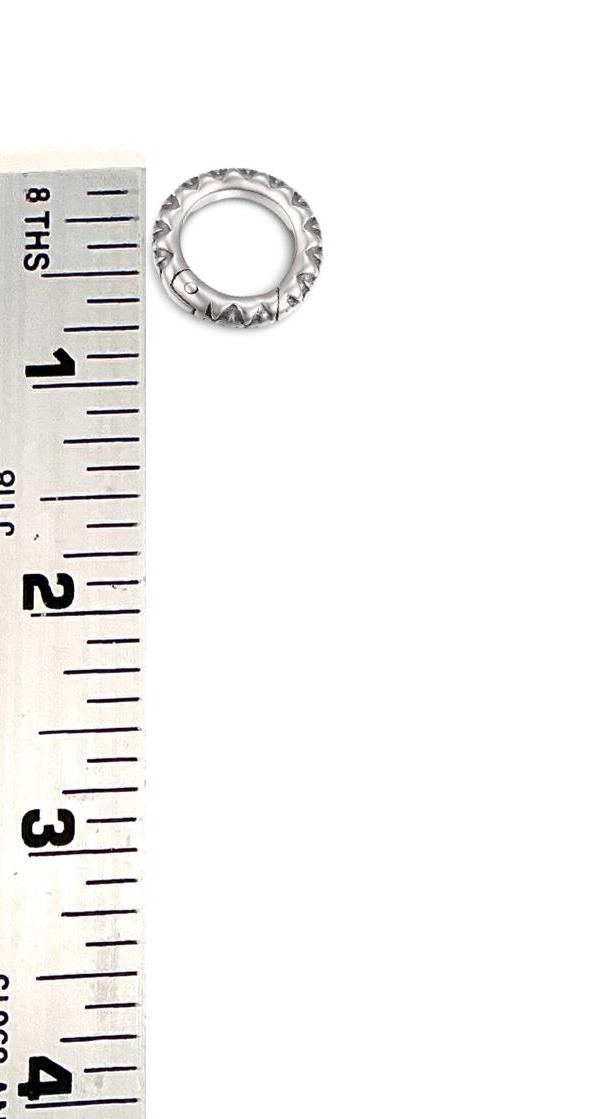 Multi-Use Textured Spring O-Ring Clasp, Stainless Steel - SS062