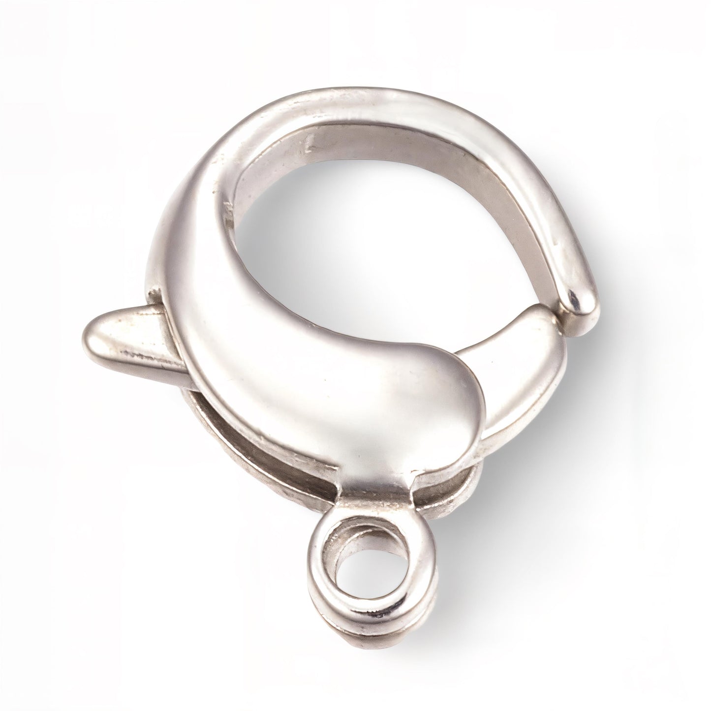 12mm- 5 Lobster Claw Clasps, Stainless Steel - SS065