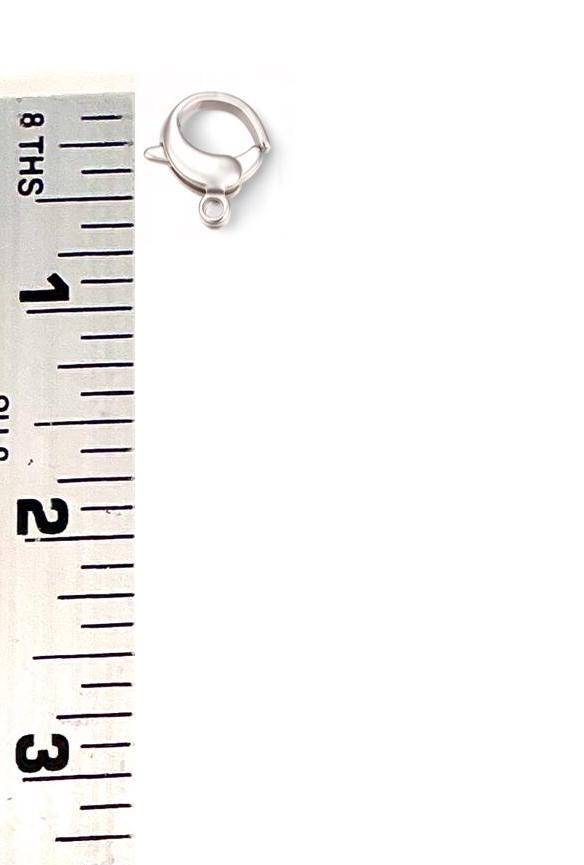 16mm- 5 Lobster Claw Clasps, Stainless Steel - SS066