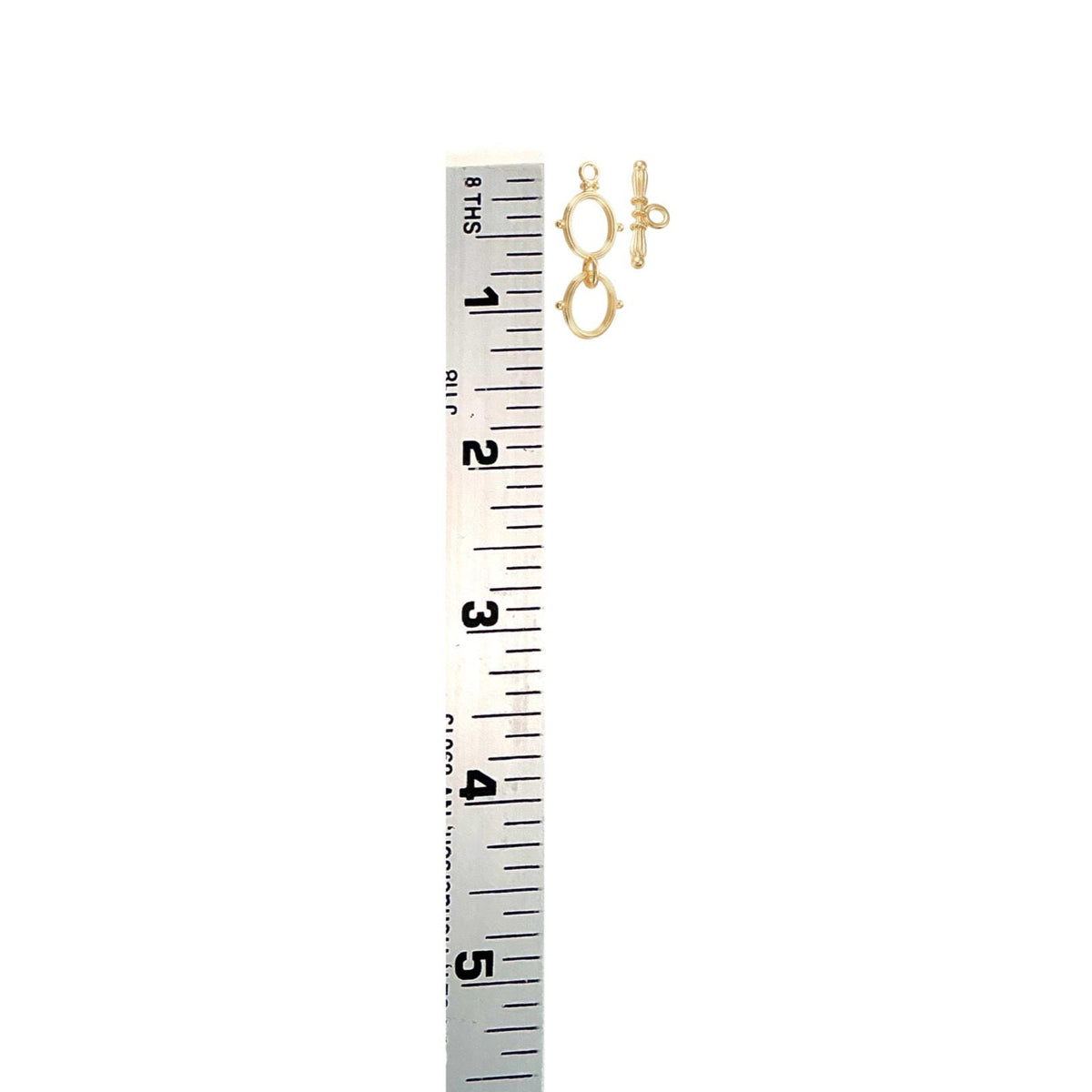 Double-Ring Toggle Clasp, 18k Real Gold Plated - SY081