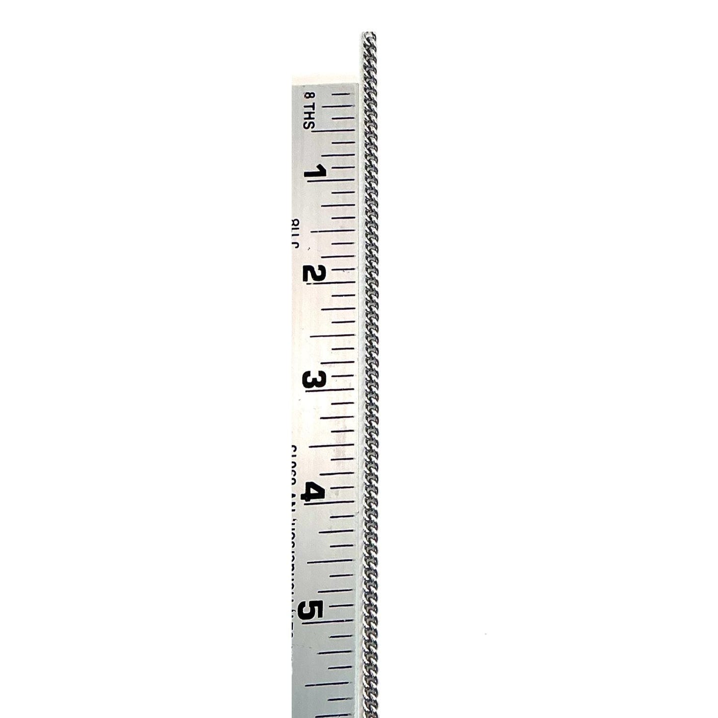 Chaîne gourmette fine et délicate, plaqué étain vieilli - P047-CH