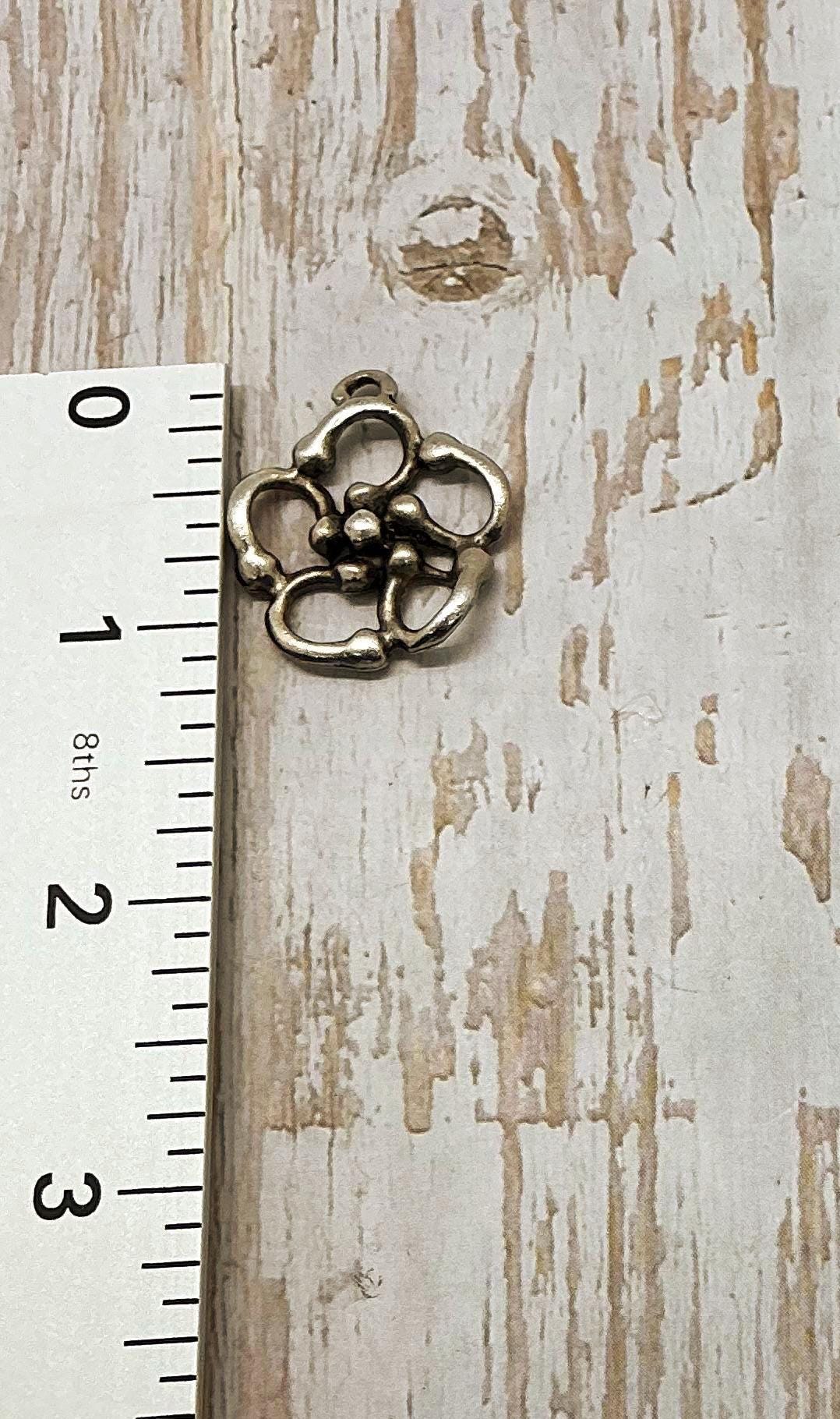 Bold Flower Pendant, Antiqued Pewter - PT398