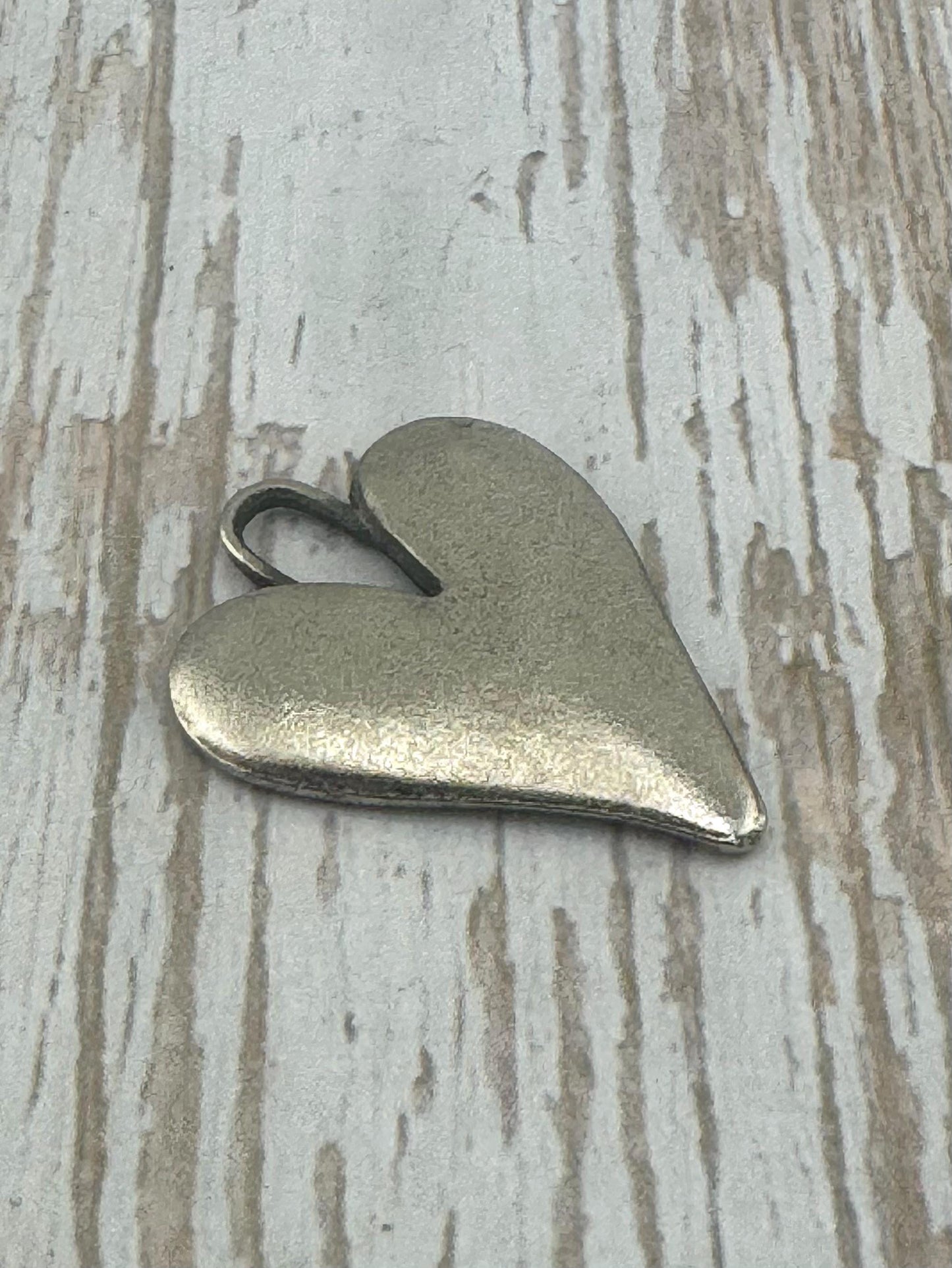 Boho Heart Charm, Antiqued Pewter - PT461