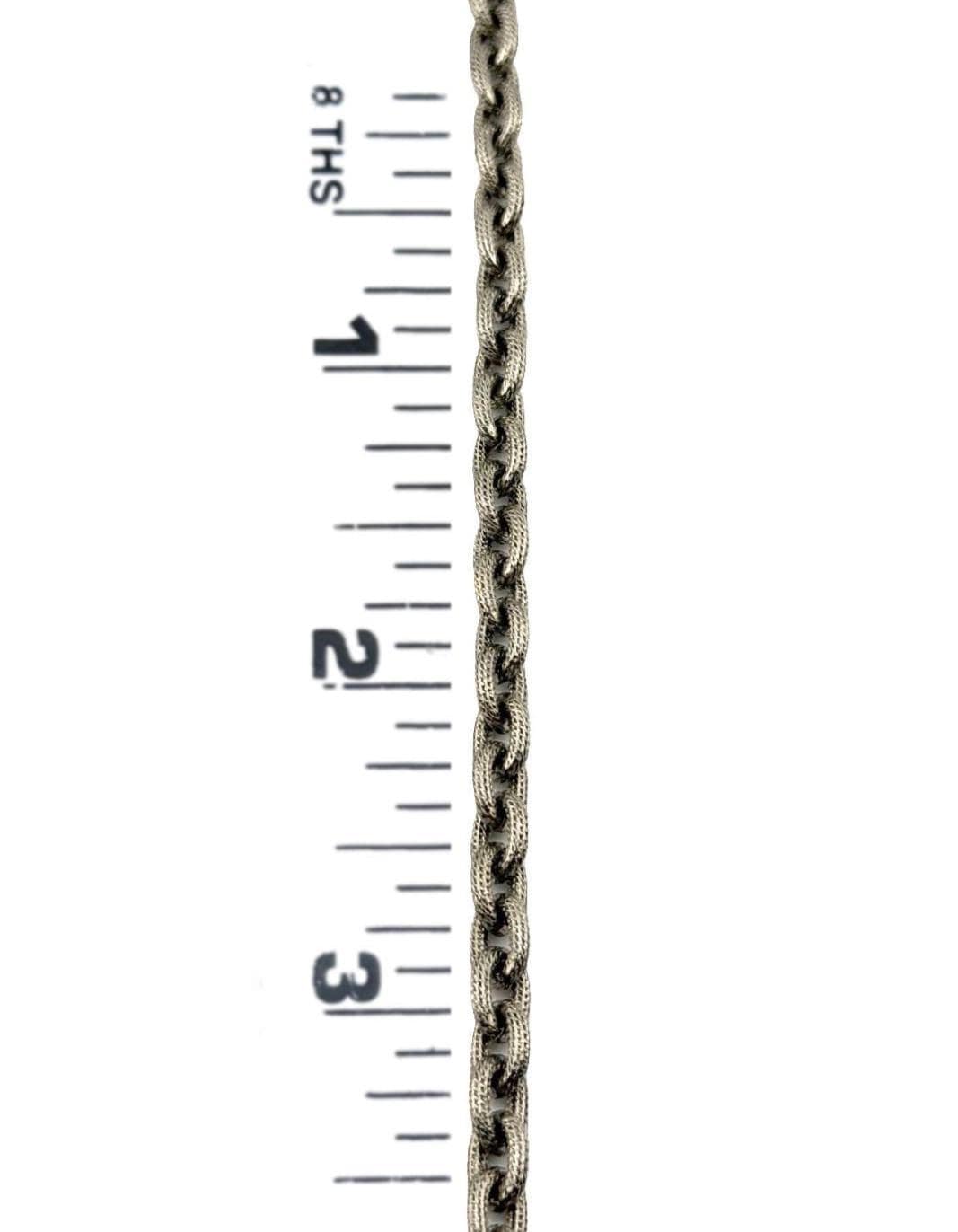Thick Oval Textured Cable Chain, Antiqued Pewter Plated - P039-CH