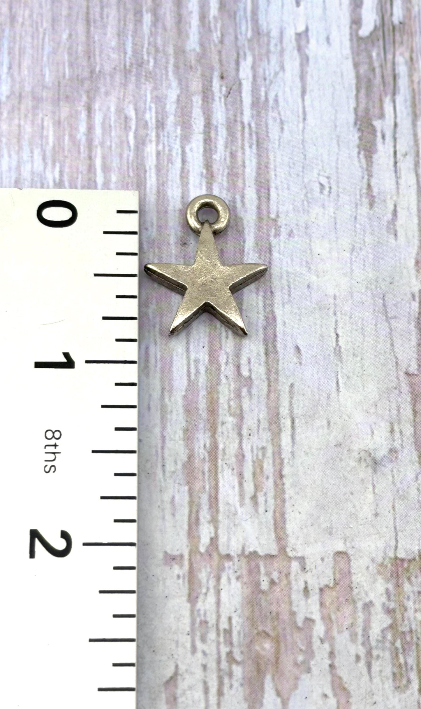 Small Star Charm, Antiqued Pewter - PT671