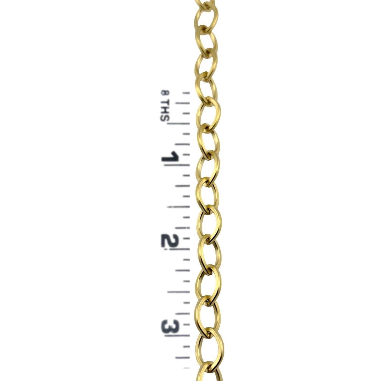 Chunky Large Smooth Oval Cable Chain, Satin 18k Gold Plated - S058-CH