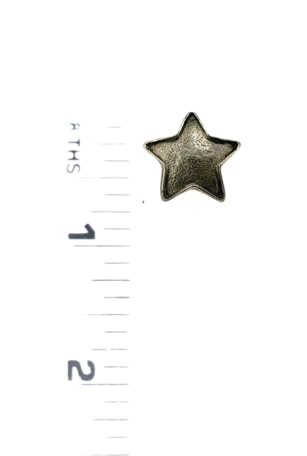 Star Post Earrings, Antiqued Pewter - PT727