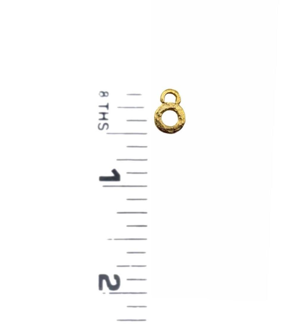 Tiny Double Loop Connectors (2 count), Satin Gold Plated - ST592
