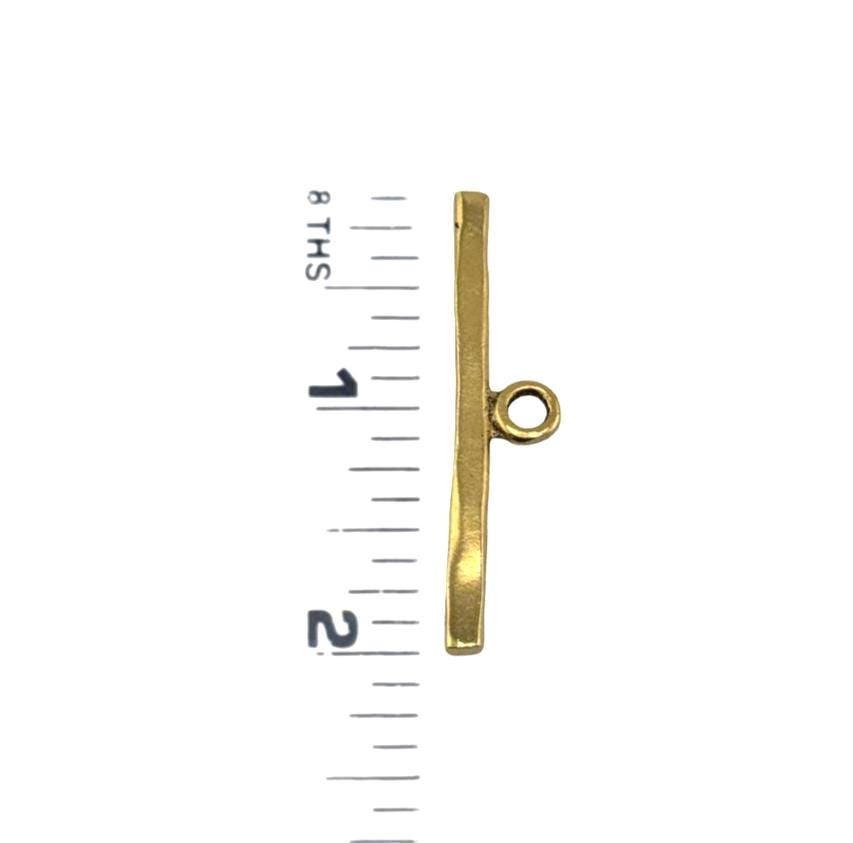 Large Single Toggle Bar, Antiqued Gold Plated - AG731
