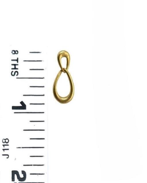 Modern Teardrop Earrings, Antiqued Gold Plated - AG722