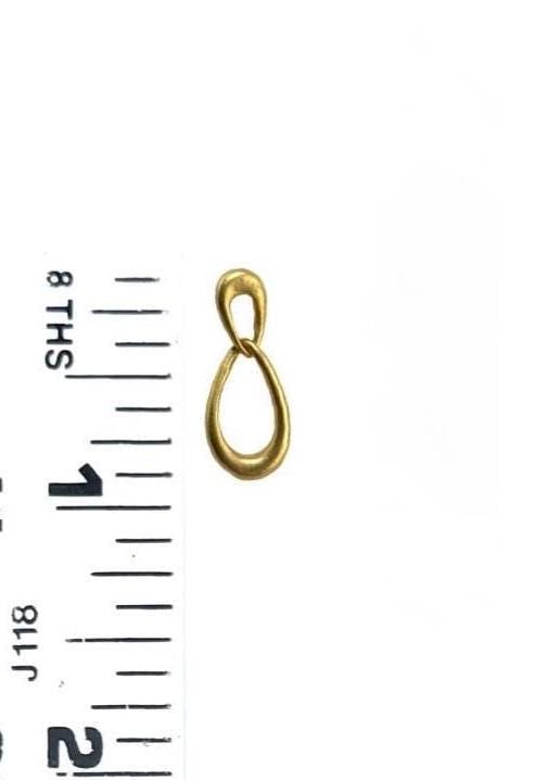 Modern Teardrop Earrings, Satin Gold Plated - ST723