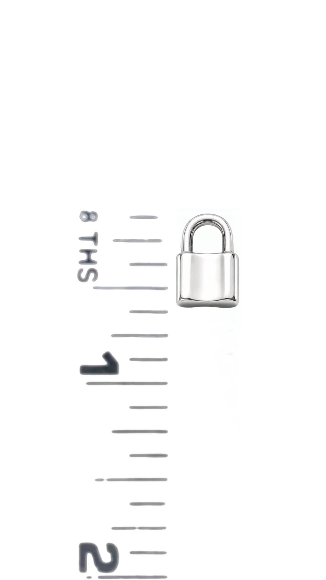 Small Padlock Charm, 304 Stainless Steel - SS099