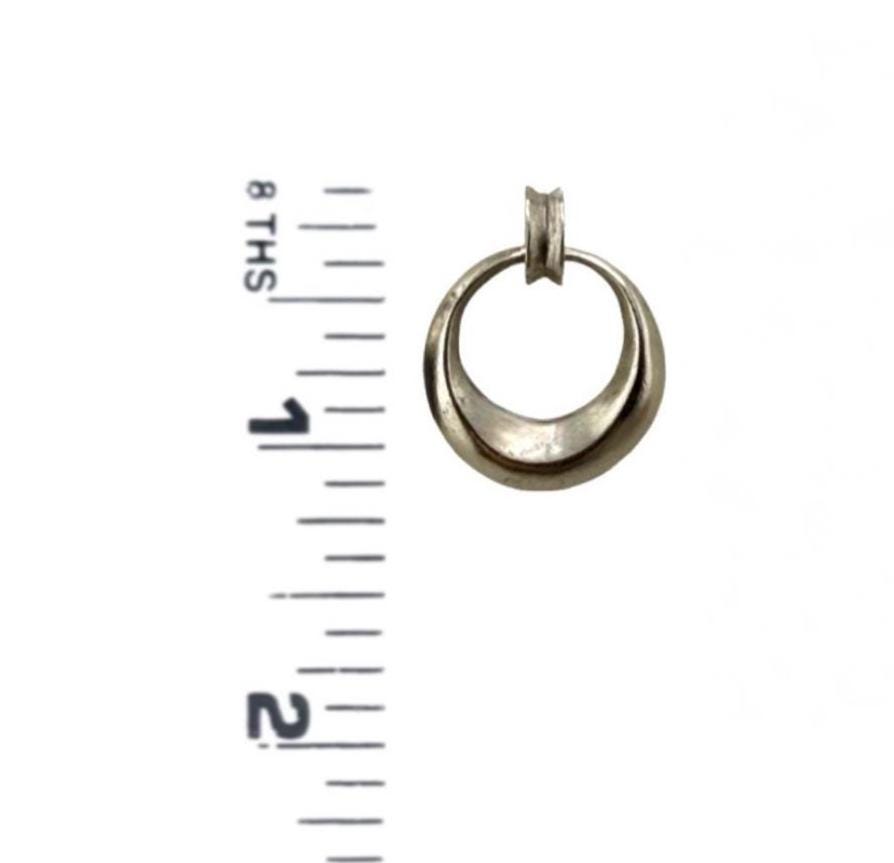 Open Circle Stud Earrings, Antiqued Pewter, PT718