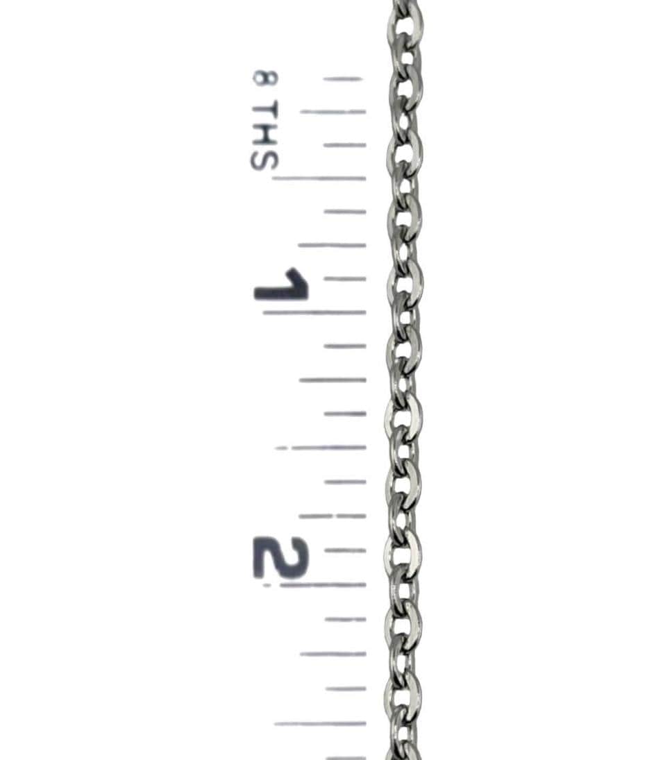 Flat Link Minimalist Oval Chain, Stainless Steel