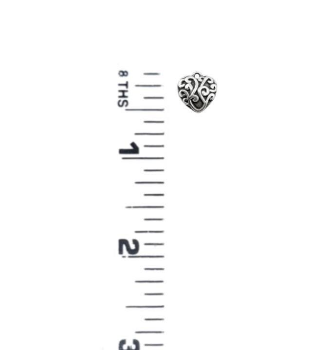 Tiny Heart Charm, Stainless Steel - SS104