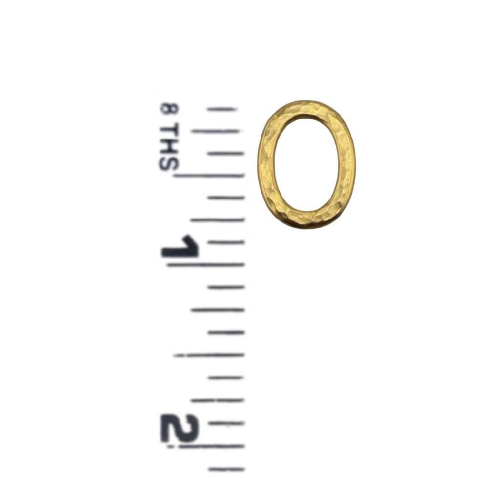 Hammered Ring Connector, Satin Gold Plated - ST248