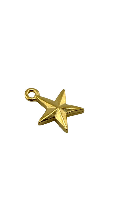 Tiny Western Star Charms (Set of 2), Satin 18K Gold Plated - ST209
