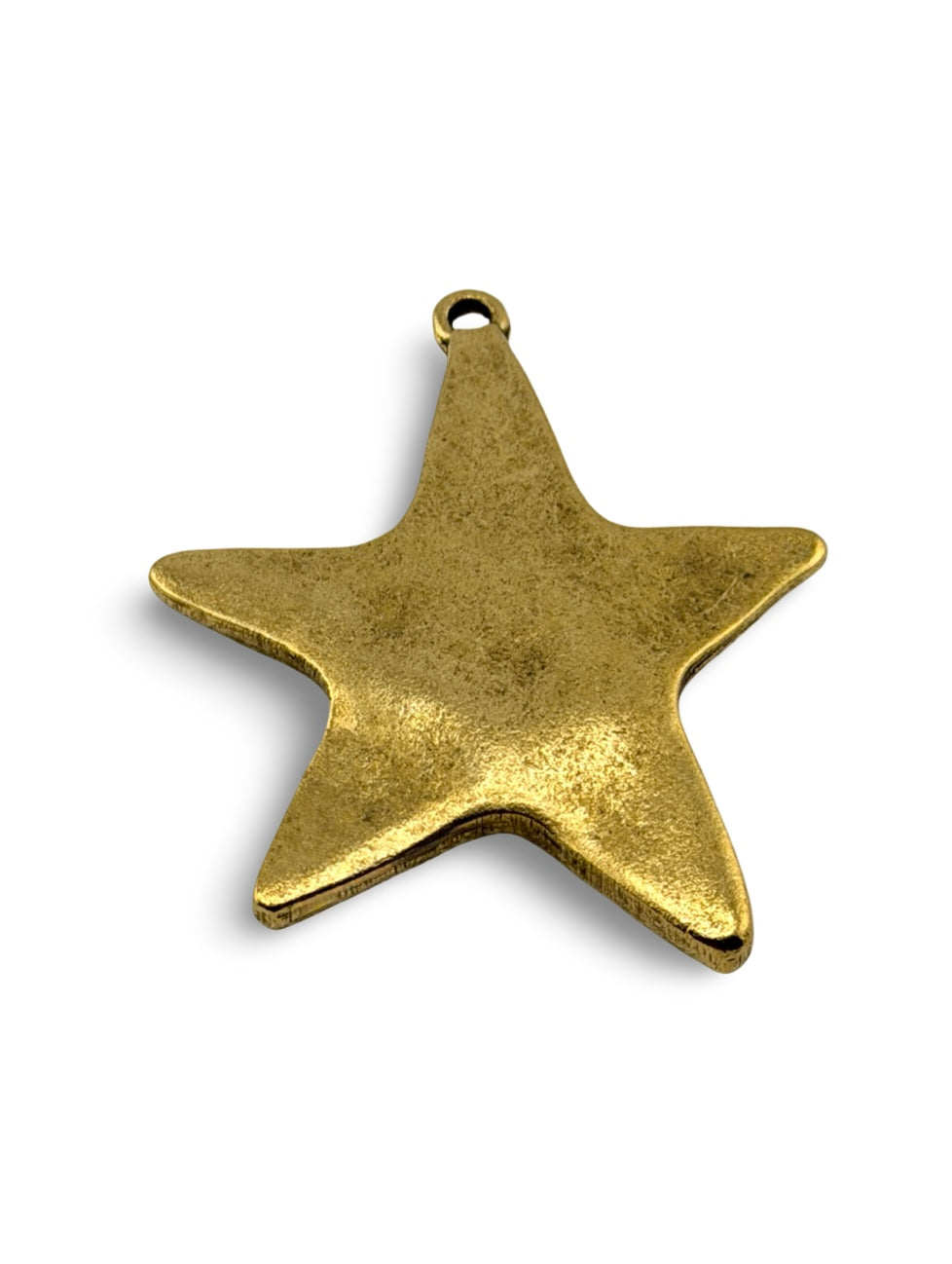 Pendentif étoile arrondie extra large, plaqué or 18 carats vieilli - AG099
