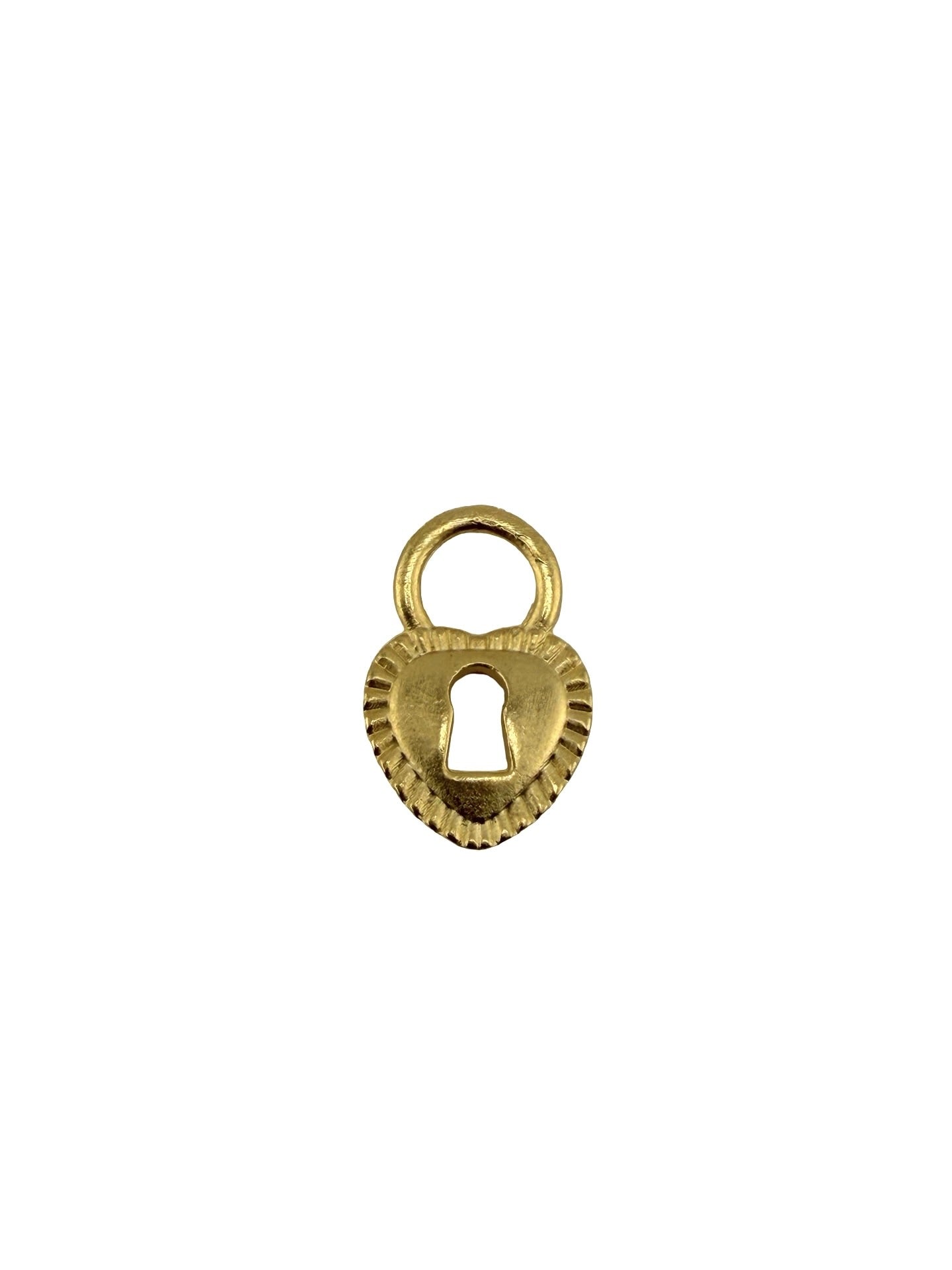 Petit Charme Cadenas Coeur, Plaqué Or 18 carats Satiné - ST211
