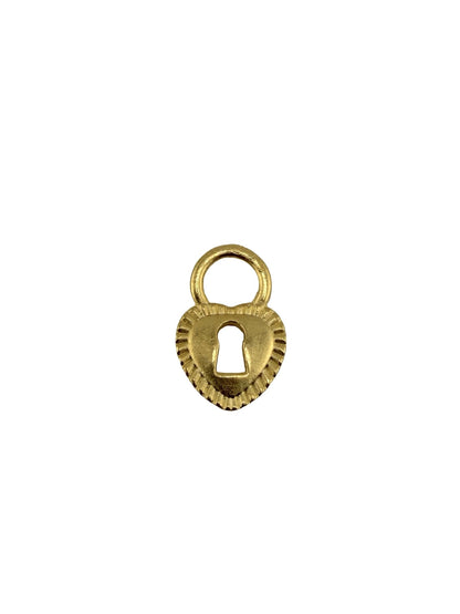 Petit Charme Cadenas Coeur, Plaqué Or 18 carats Satiné - ST211