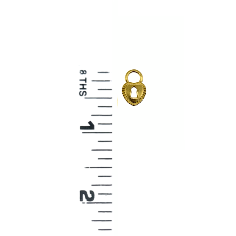 Petit Charme Cadenas Coeur, Plaqué Or 18 carats Satiné - ST211