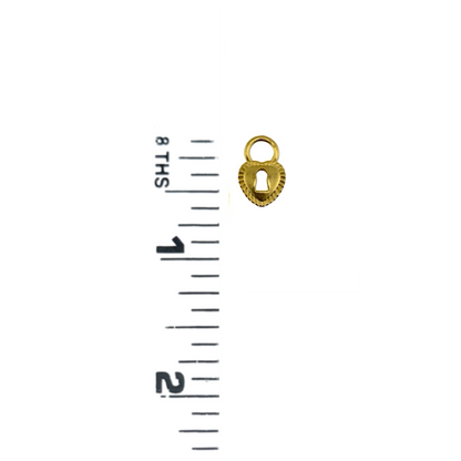Petit Charme Cadenas Coeur, Plaqué Or 18 carats Satiné - ST211