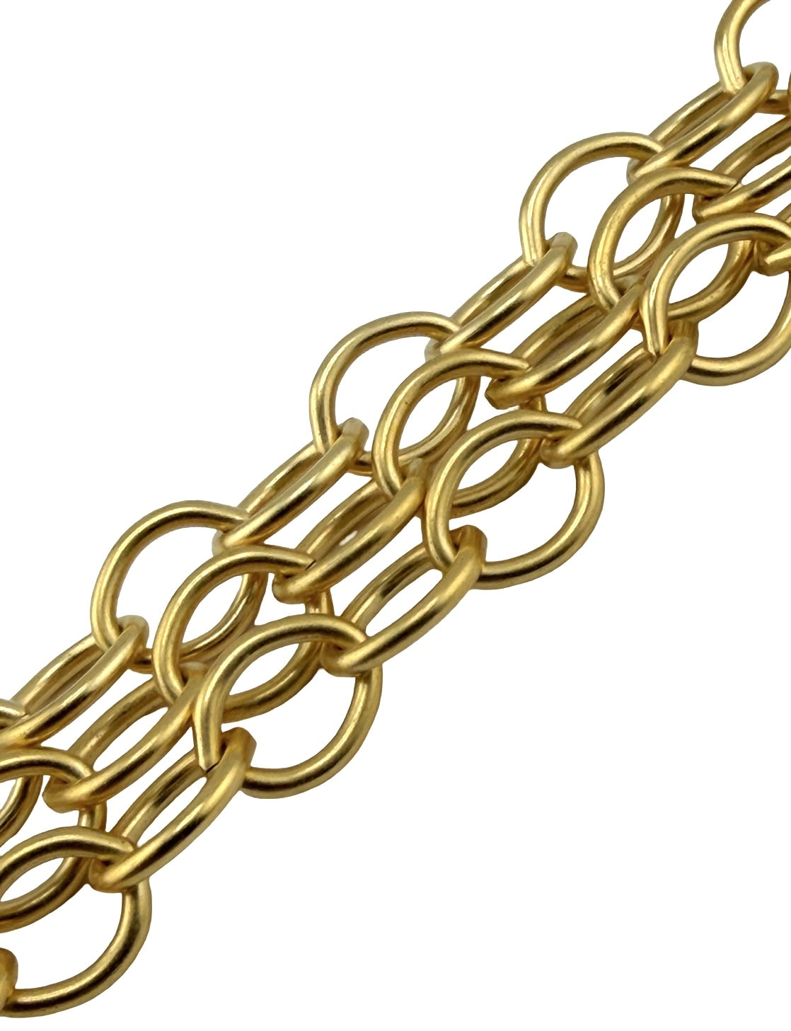 Heavy Oval Cable Chain, Satin 18k Gold Plated - S059-CH