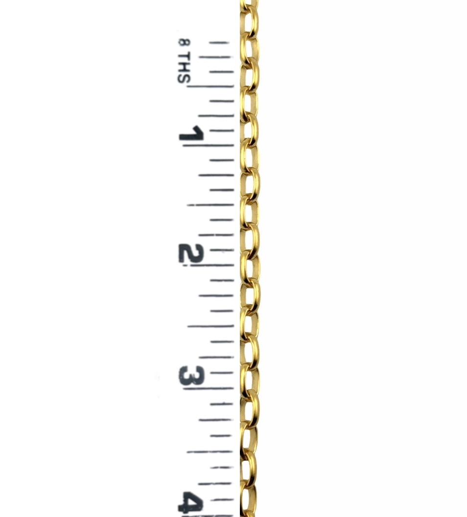 Chaîne Rolo Ovale Lisse, Plaqué Or 18 carats Satiné - S078-CH