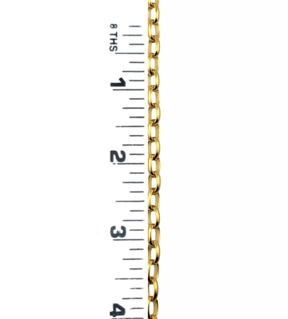 Chaîne Rolo Ovale Lisse, Plaqué Or 18 carats Satiné - S078-CH