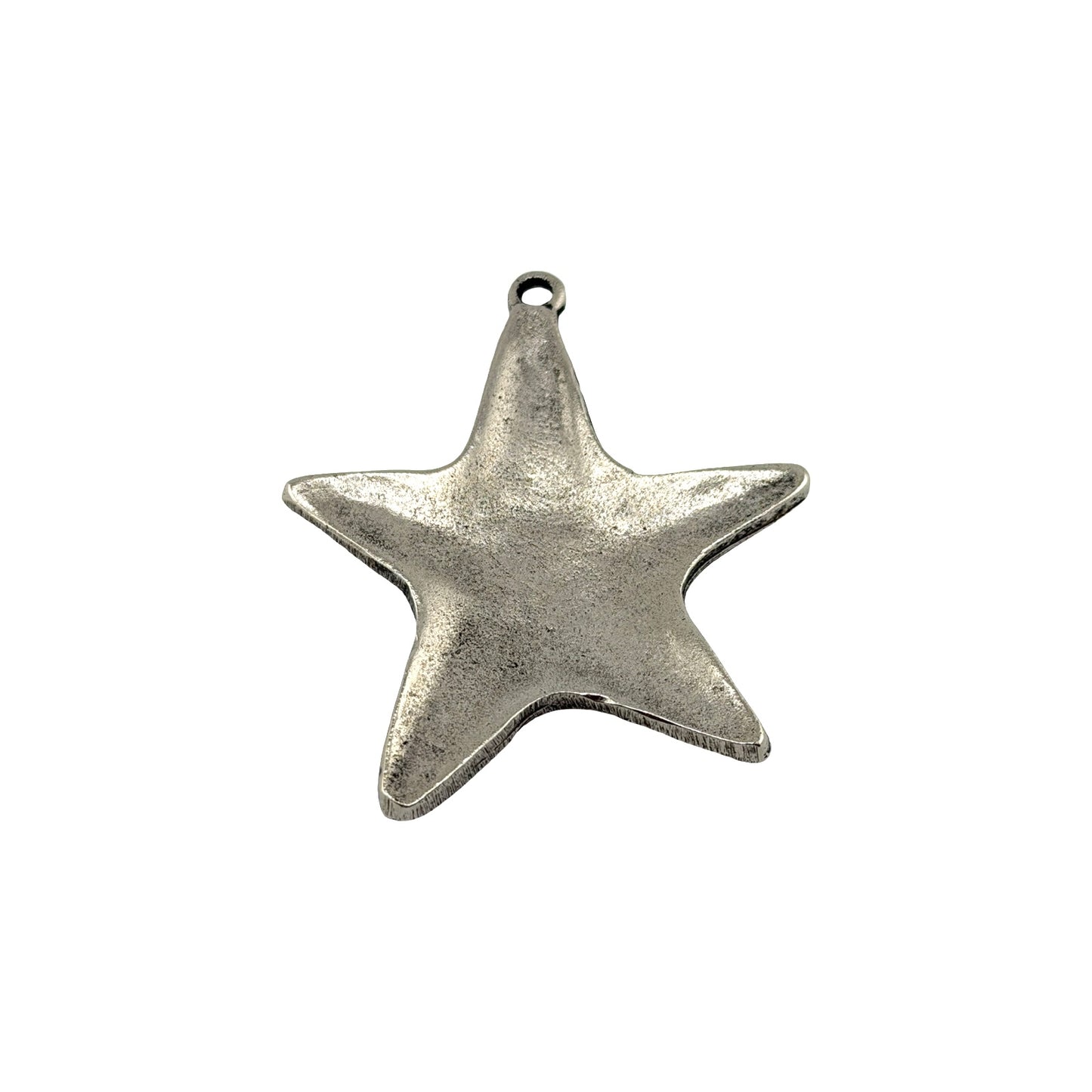 Extra-Large Rounded Star Pendant, Antiqued Pewter - PT459