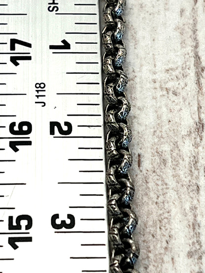 Textured 6mm Rolo Chain, Various Finishes