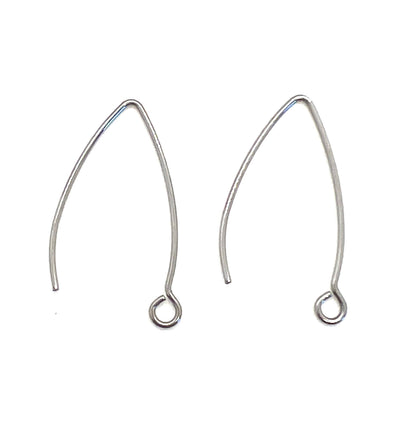 5 Pairs Earring Wires, Stainless Steel - SS023