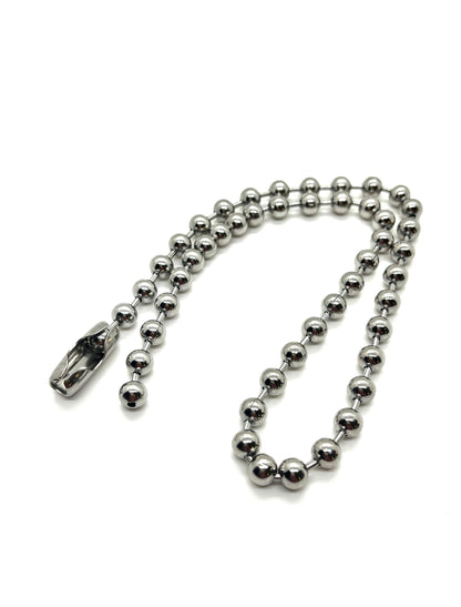 8mm Oversized Ball Chain Necklace, Stainless Steel