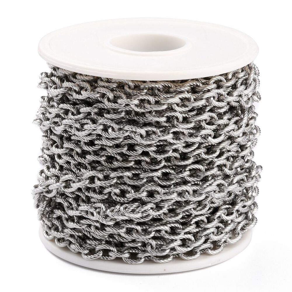 Textured Cable Chain, Stainless Steel