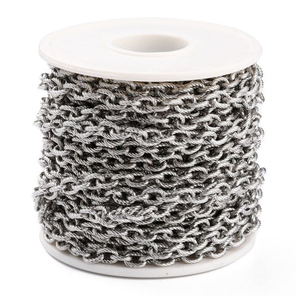 Textured Cable Chain, Stainless Steel