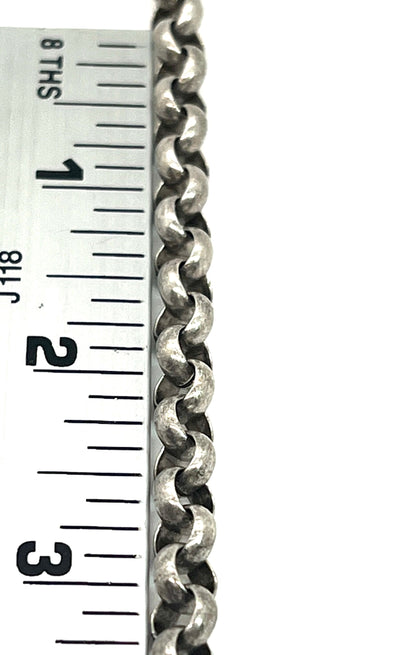 7mm Round Rolo Chain, Antiqued Pewter Plated - P021-CH