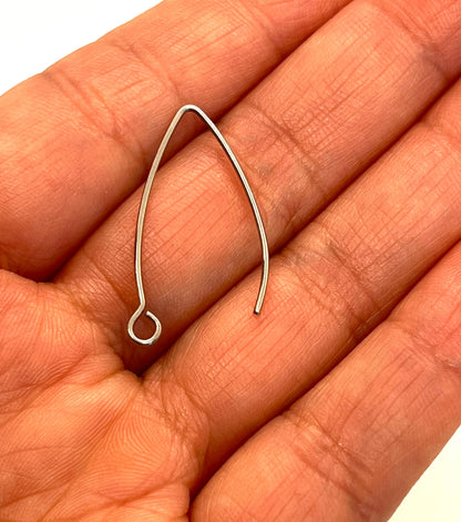 5 Pairs Earring Wires, Stainless Steel - SS023