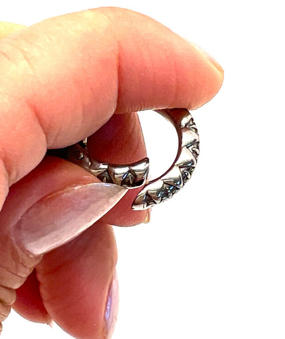 Multi-Use Textured Spring O-Ring Clasp, Stainless Steel - SS062
