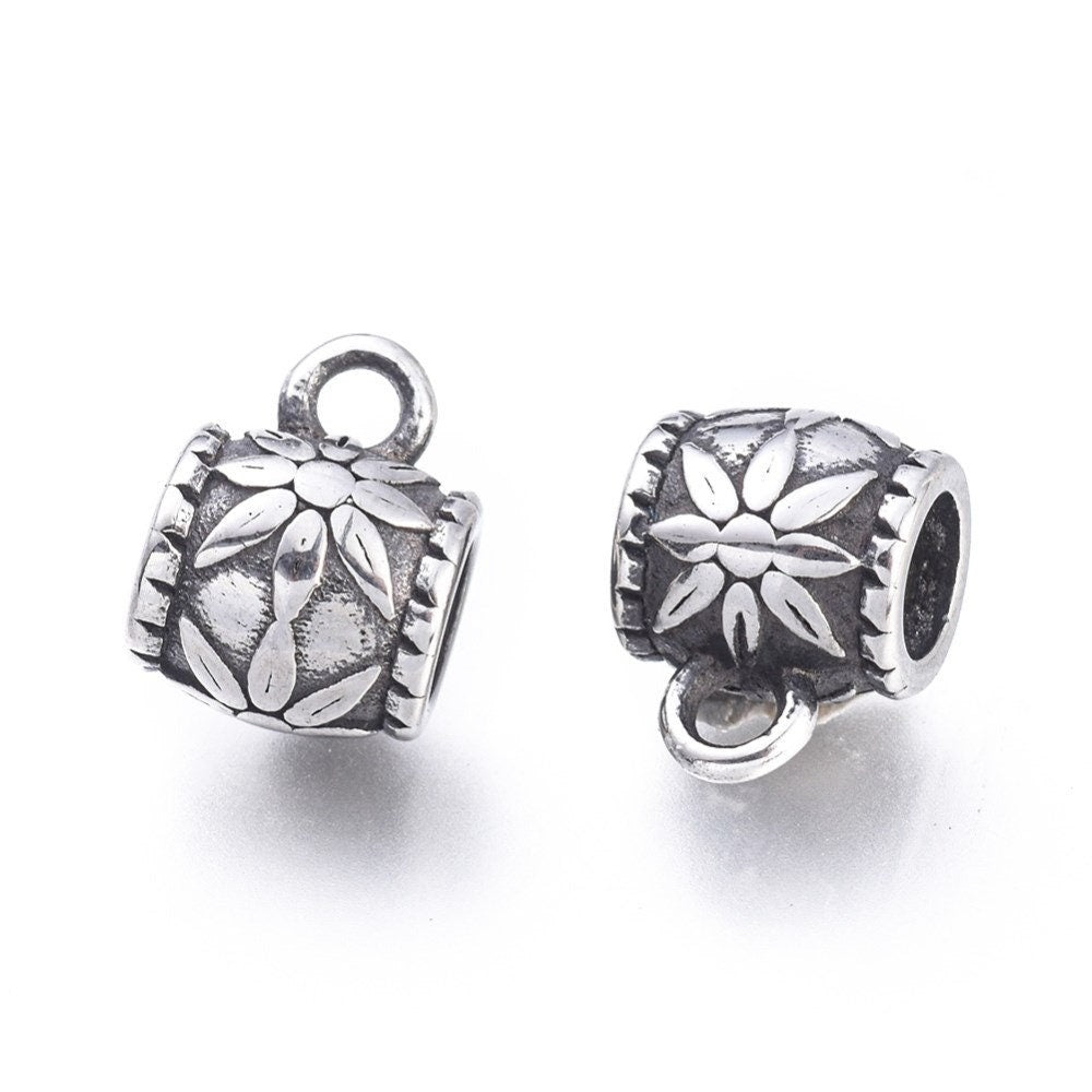 3 Textured Tube Bails,Stainless Steel - SS094