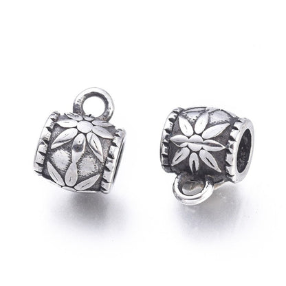 3 Textured Tube Bails,Stainless Steel - SS094